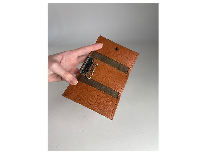 Vintage Dior Leather Key Holder Brown Orange - view 7