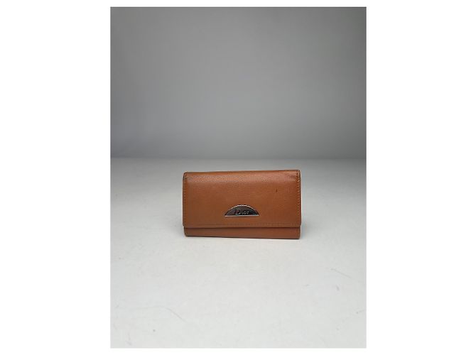 Vintage Dior Leather Key Holder Brown Orange - view 9