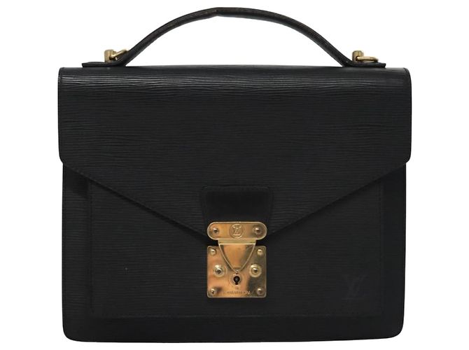 LOUIS VUITTON Epi Monceau 28 Borsa a Mano Nera M52122 LV Auth ep7922 Nero - vista 13