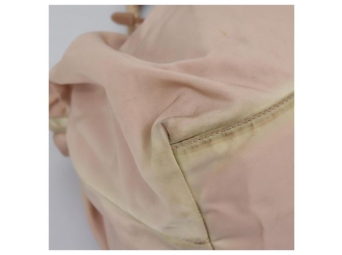 PRADA Borsa a mano in nylon pelle 2 vie rosa oro Auth EC720 D'oro - vista 10