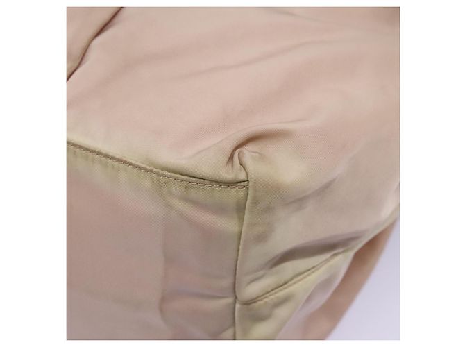 PRADA Borsa a mano in nylon pelle 2 vie rosa oro Auth EC720 D'oro - vista 13