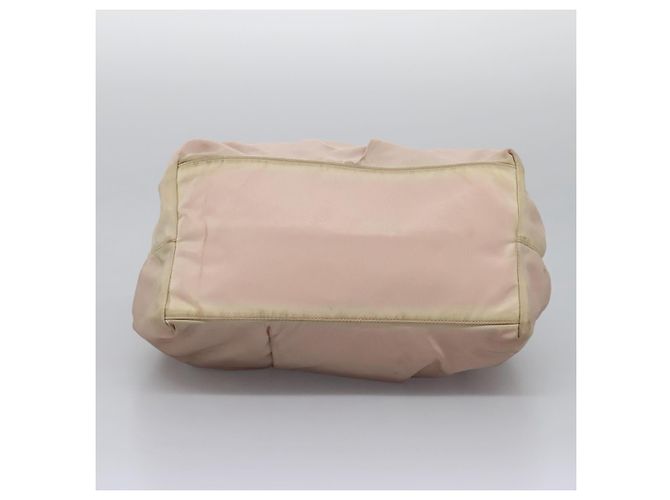 PRADA Borsa a mano in nylon pelle 2 vie rosa oro Auth EC720 D'oro - vista 9