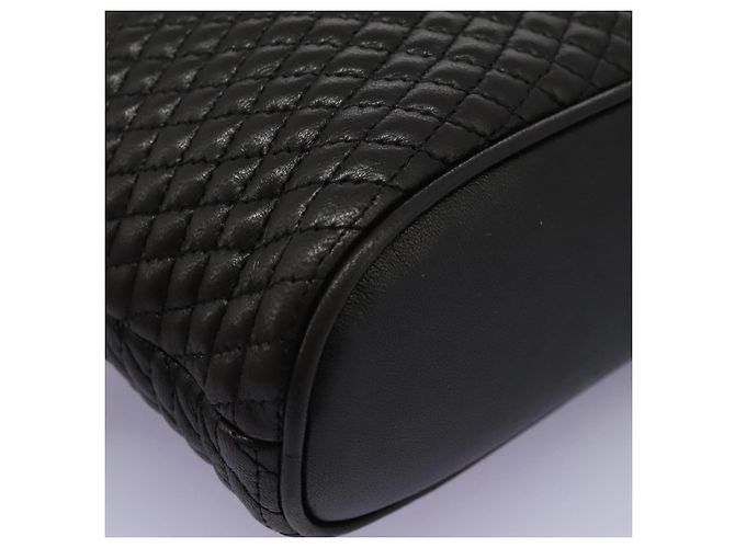 BALLY Ketten-Schultertasche aus schwarzem Leder mit Gold Auth th5773 Golden - Ansicht 10