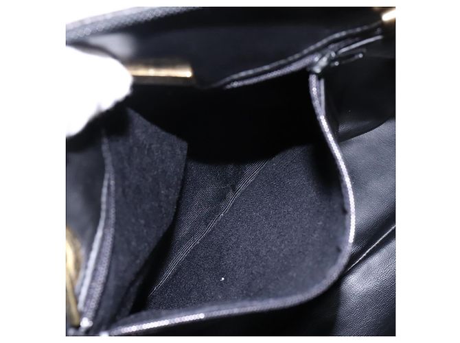 BALLY Ketten-Schultertasche aus schwarzem Leder mit Gold Auth th5773 Golden - Ansicht 22