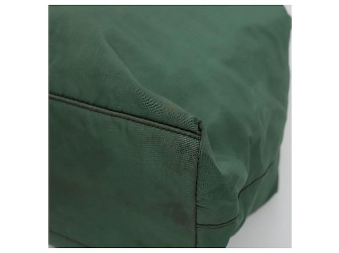 PRADA Borsa a mano in nylon plastico verde nero argento autentica fm4464 - vista 10