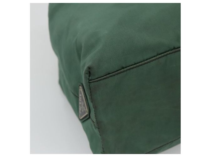 PRADA Borsa a mano in nylon plastico verde nero argento autentica fm4464 - vista 11