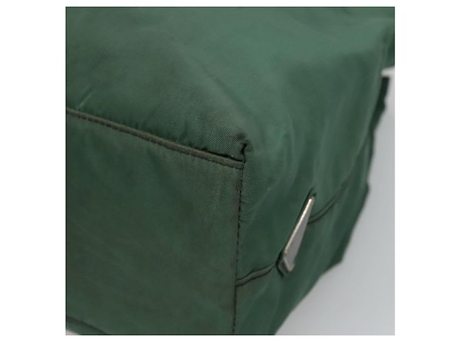 PRADA Borsa a mano in nylon plastico verde nero argento autentica fm4464 - vista 12