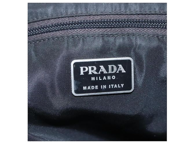 PRADA Borsa a mano in nylon plastico verde nero argento autentica fm4464 - vista 16