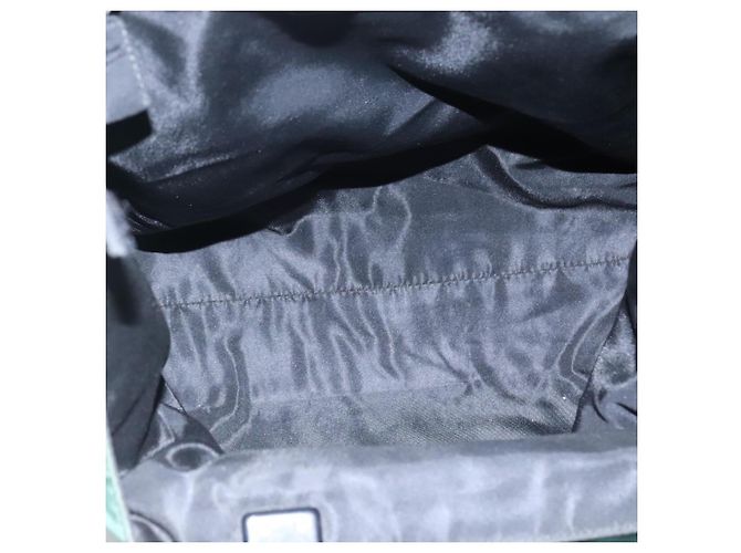 PRADA Borsa a mano in nylon plastico verde nero argento autentica fm4464 - vista 17