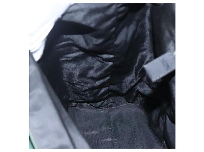 PRADA Borsa a mano in nylon plastico verde nero argento autentica fm4464 - vista 19