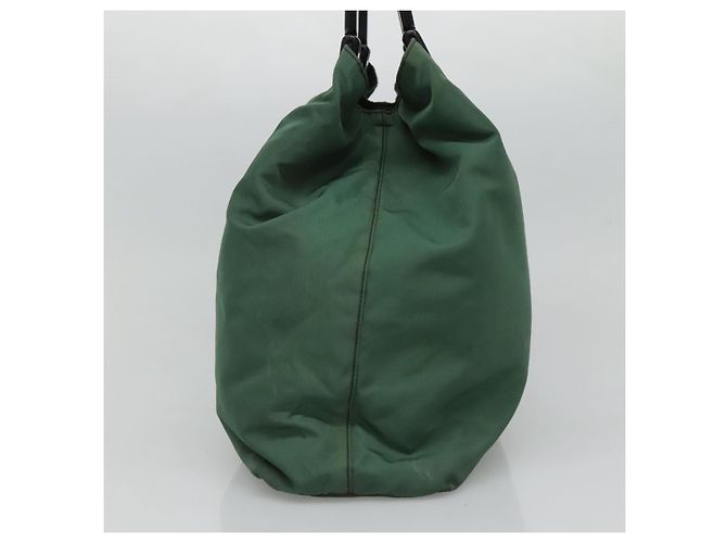 PRADA Borsa a mano in nylon plastico verde nero argento autentica fm4464 - vista 5
