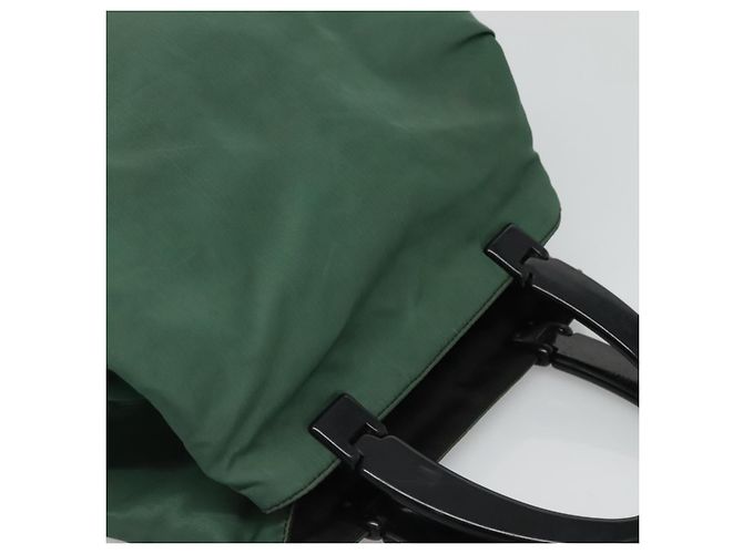 PRADA Borsa a mano in nylon plastico verde nero argento autentica fm4464 - vista 6