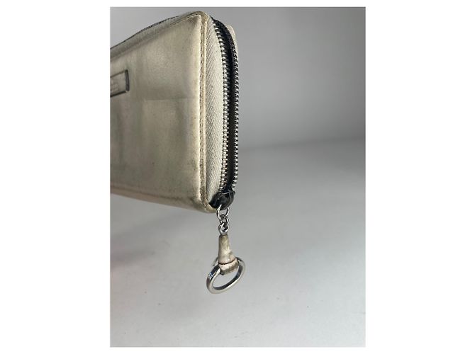 Vintage Gucci Leather Wallet White - view 5