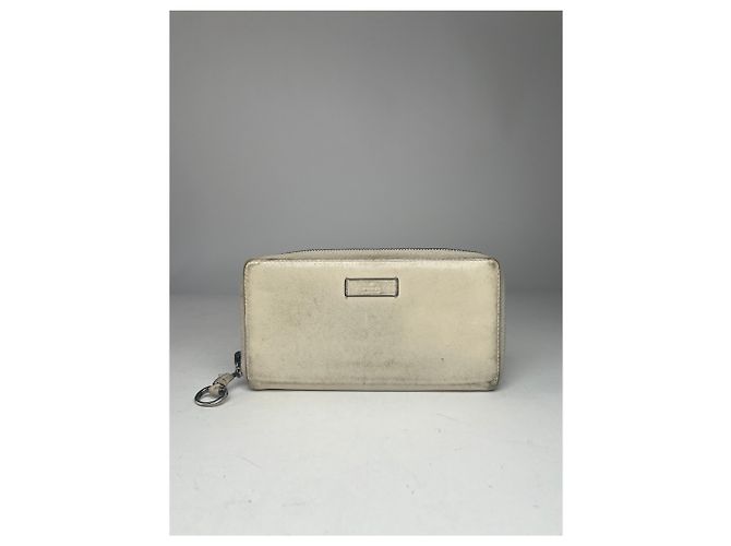 Vintage Gucci Leather Wallet White - view 8
