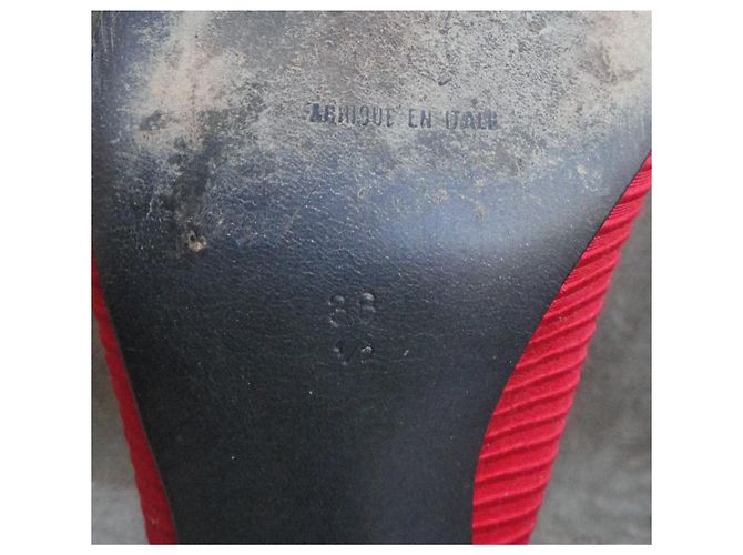 Casadei Pumps Rot Textil und Leder 8 cm Absatz - Ansicht 8