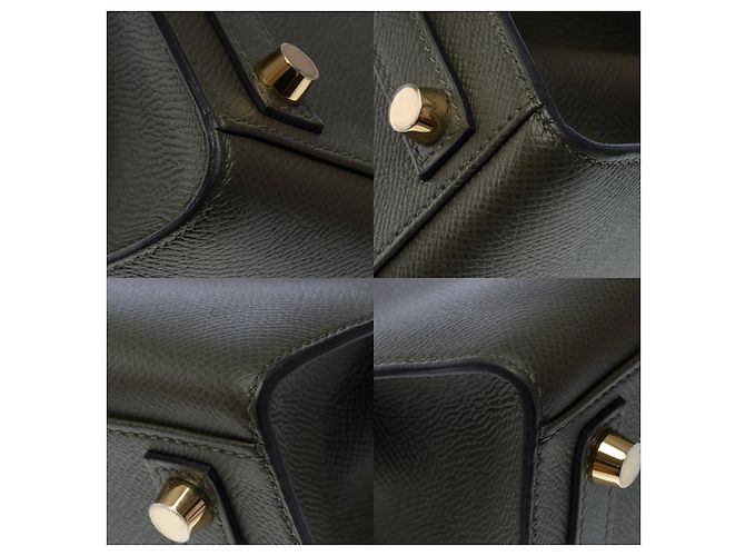 Hermès Sac HERMES Birkin 25 en Cuir Vert - 102590 - vue 10