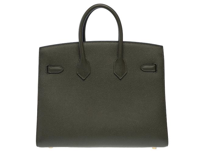 Hermès Sac HERMES Birkin 25 en Cuir Vert - 102590 - vue 3