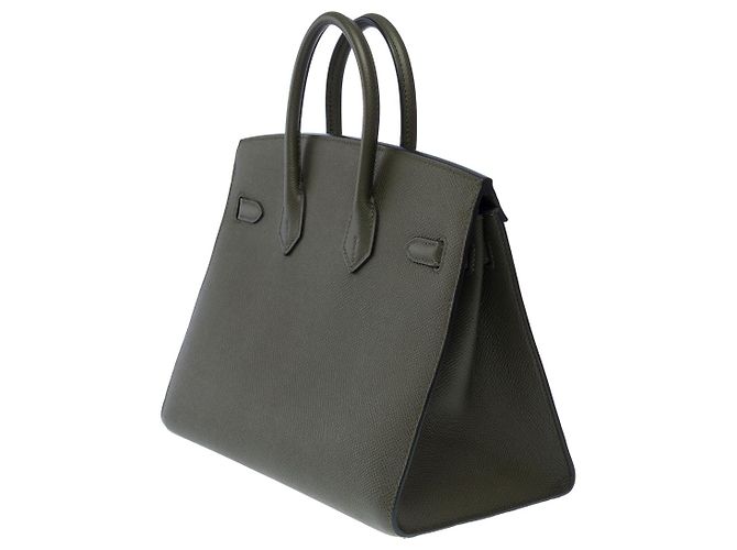 Hermès Sac HERMES Birkin 25 en Cuir Vert - 102590 - vue 5