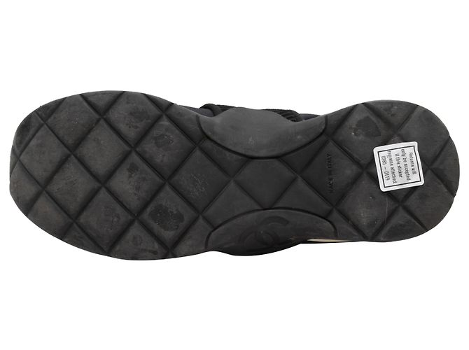 CHANEL Trainer T.EU 38 Stoff Schwarz - Ansicht 5