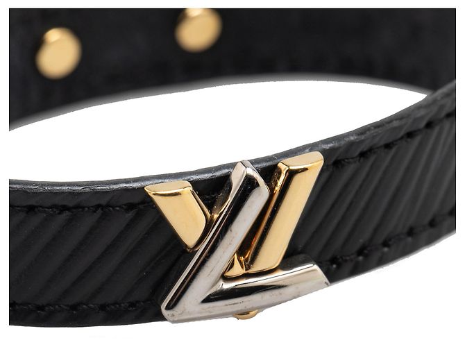 Twist Bracciali LOUIS VUITTON T. Pelle Nero - vista 6