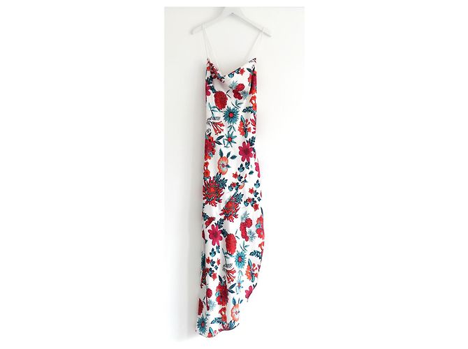 Haney Goldie Blumendruckkleid Rot - Ansicht 2