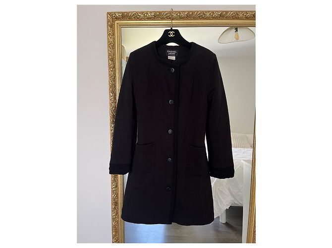 Cambon Cappotto Chanel nero in cotone - vista 2