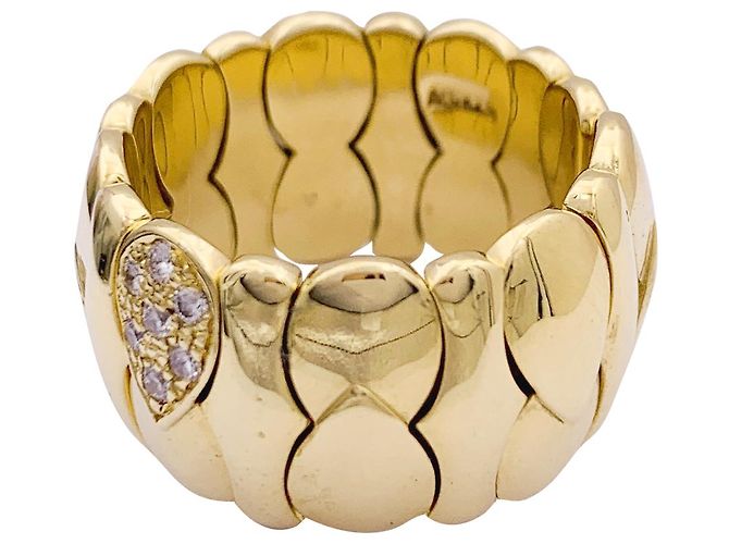 inconnue Anello in oro giallo, diamanti. - vista 4
