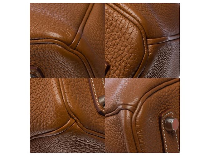 Hermès Sac HERMES Birkin 35 en Cuir Doré - 102584 - vue 12