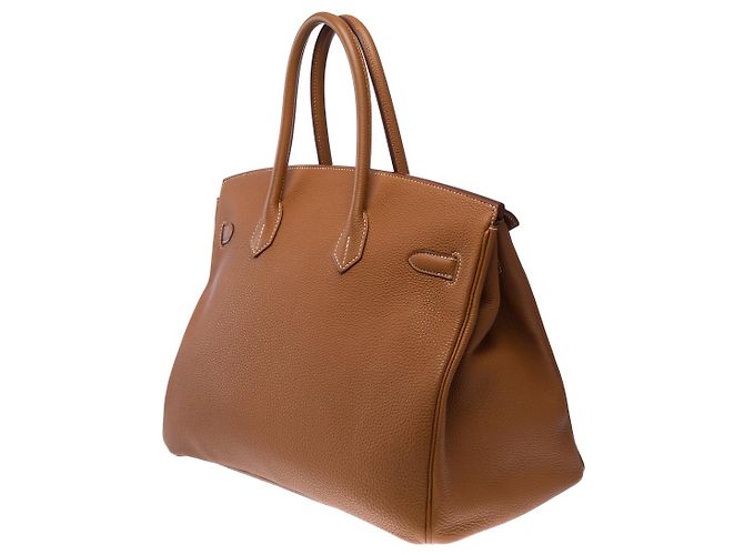 Hermès Sac HERMES Birkin 35 en Cuir Doré - 102584 - vue 6