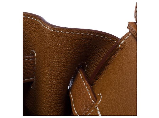 Hermès Sac HERMES Birkin 35 en Cuir Doré - 102584 - vue 8