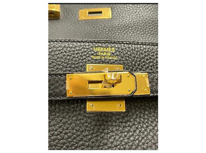 Hermès Kelly 35 Schwarz Togo Leder Handtasche - Ansicht 2
