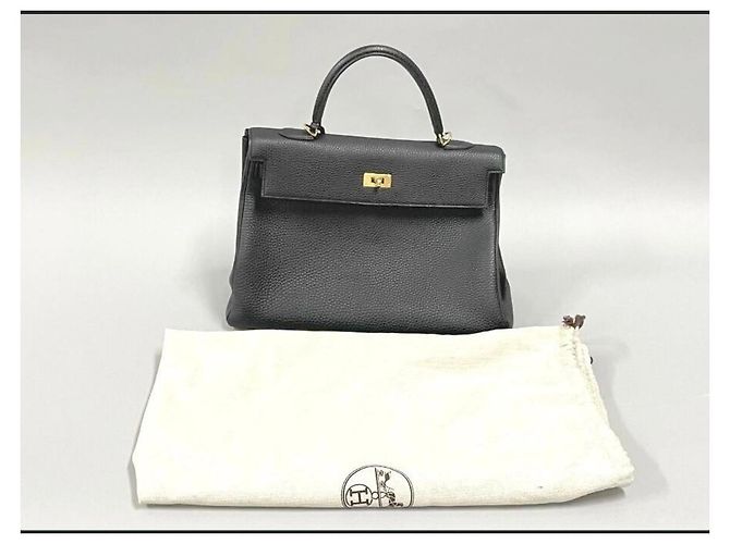 Hermès Kelly 35 Schwarz Togo Leder Handtasche - Ansicht 3