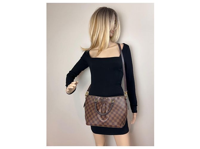 Borsa a Spalla Louis Vuitton Damier Ebene Siena PM Marrone - vista 5