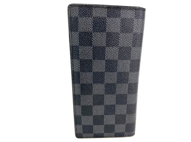 Portafoglio lungo in tela nera Damier Graphite Brazza di LOUIS VUITTON Nero - vista 2