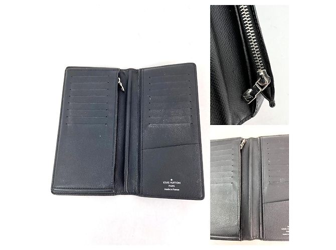 Portafoglio lungo in tela nera Damier Graphite Brazza di LOUIS VUITTON Nero - vista 3
