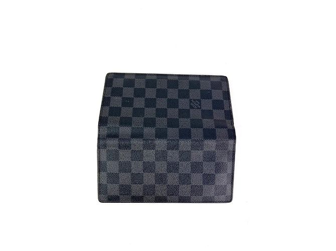Portafoglio lungo in tela nera Damier Graphite Brazza di LOUIS VUITTON Nero - vista 5