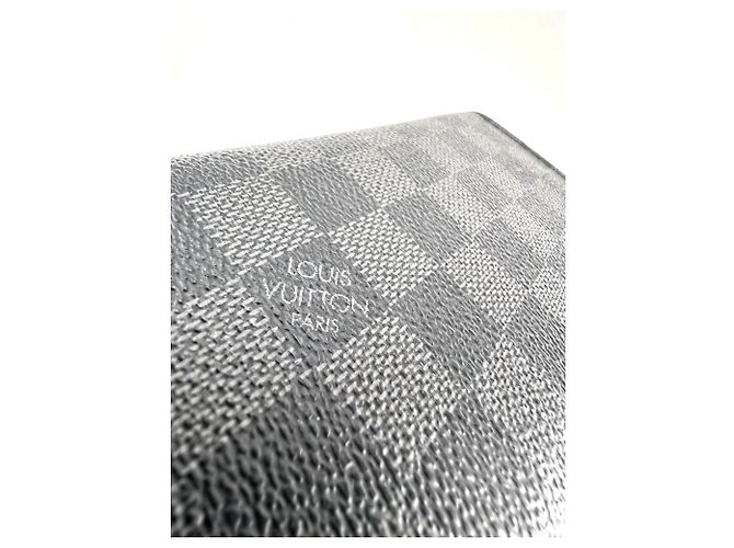 Portafoglio lungo in tela nera Damier Graphite Brazza di LOUIS VUITTON Nero - vista 6