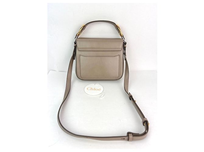 Chloé Borsa a spalla Chloe in pelle scamosciata lucida, piccola modello C, grigio Motty - vista 2