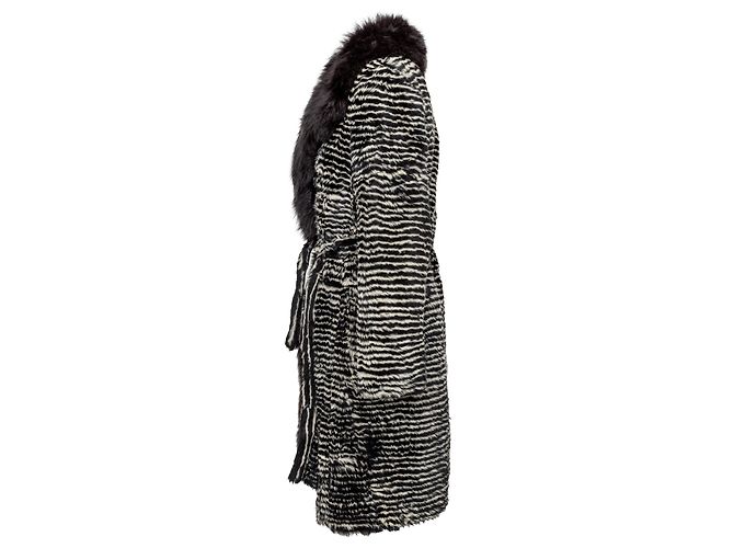 Gianfranco Ferré Rabbit and Fox Fur Coat - '90s Black - view 2