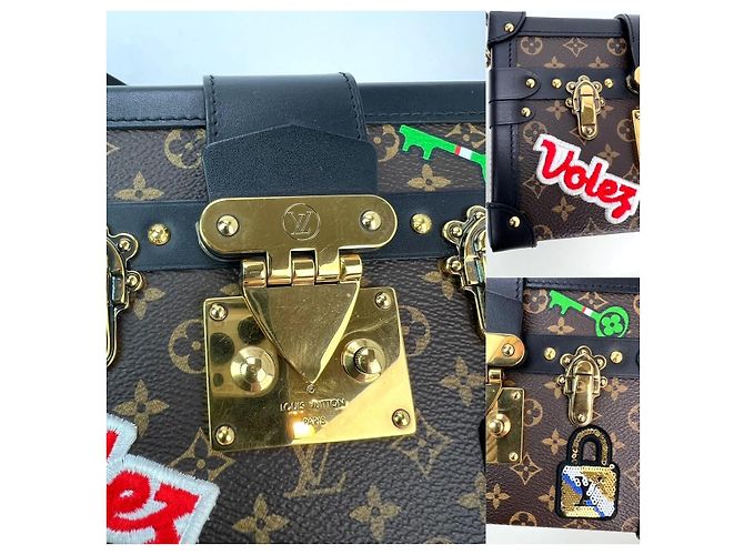 Sac à bandoulière Louis Vuitton Petite Malle Patches Monogram Marron - vue 6