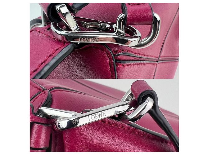 Borsa a tracolla mini Puzzle in pelle di vitello cremisi Loewe Rosso - vista 6