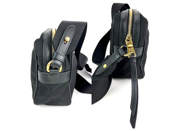 Borsa a tracolla in nylon Tessuto nera di Prada Nero - vista 6