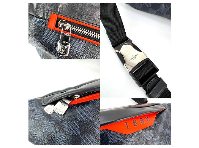 Bum bag Louis Vuitton Damier Colbart arancione Race Discovery Nero - vista 3