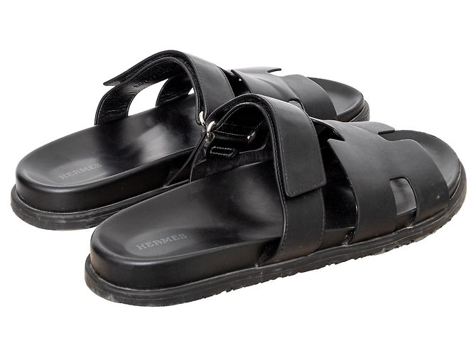 Sandálias Chypre Hermès - anos 20 Preto - vista 2