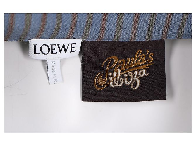 Camicia a righe con bottoni Loewe x Paula's Ibiza in cotone multicolore - vista 10