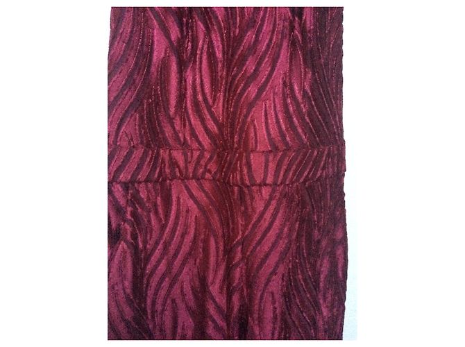 Autre Marque Mono de terciopelo rosa burdeos sin espalda Stefanie Renoma - vista 2