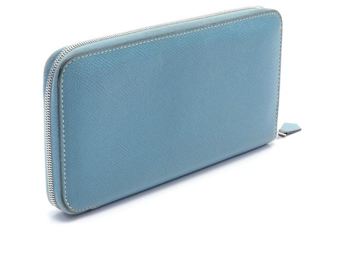 Hermès Portafoglio Hermes Azap Long Classic Epsom Blu - vista 2