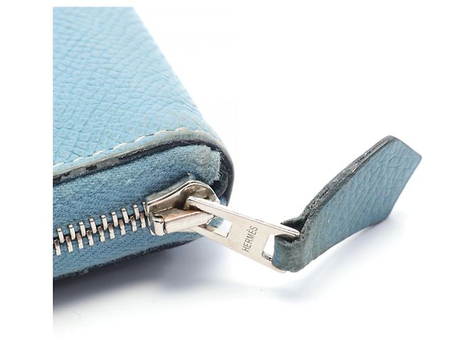 Hermès Portafoglio Hermes Azap Long Classic Epsom Blu - vista 6
