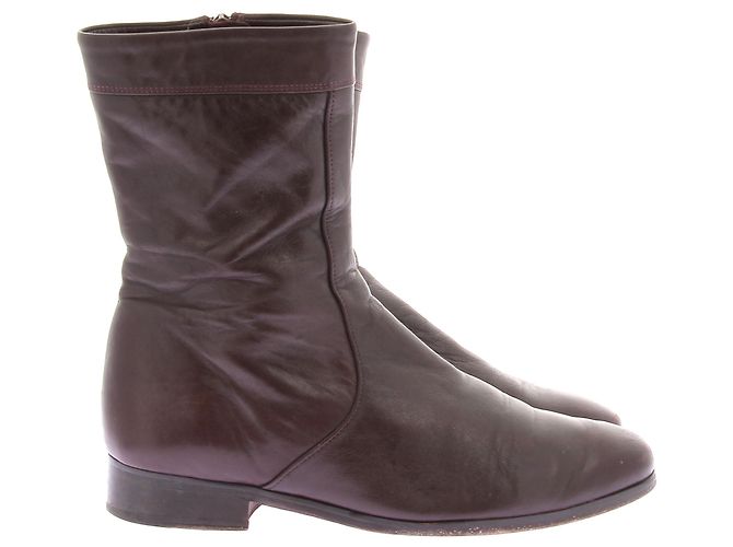 Botines SOEUR T.EU 37 Cuero Burdeos - vista 2