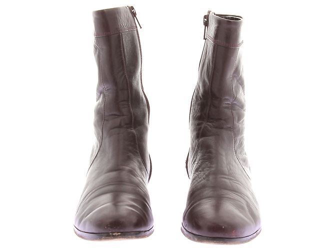 Botines SOEUR T.EU 37 Cuero Burdeos - vista 4